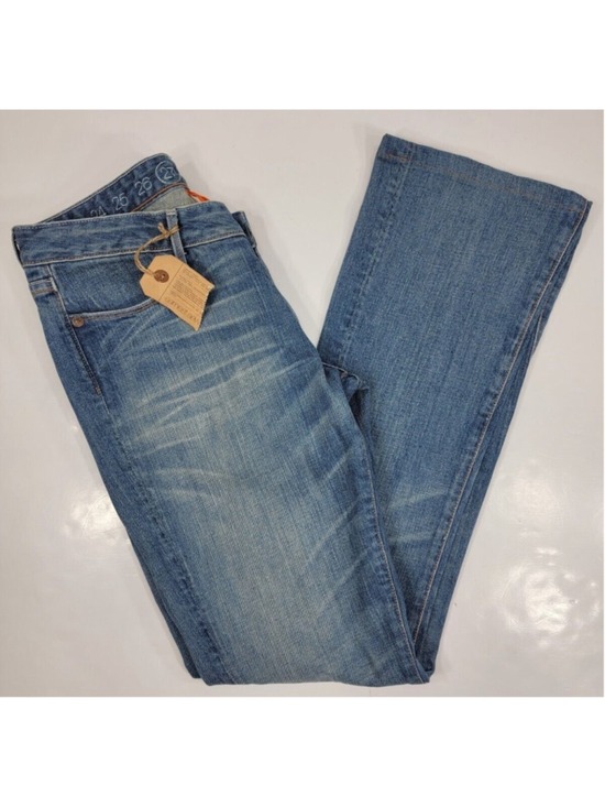 Earnest Sewn Denim - NEW EARNEST SEWN Hefner .01 Bootcut Jeans 27x30 Milk Blue USA Made 2004 NWT Y2K